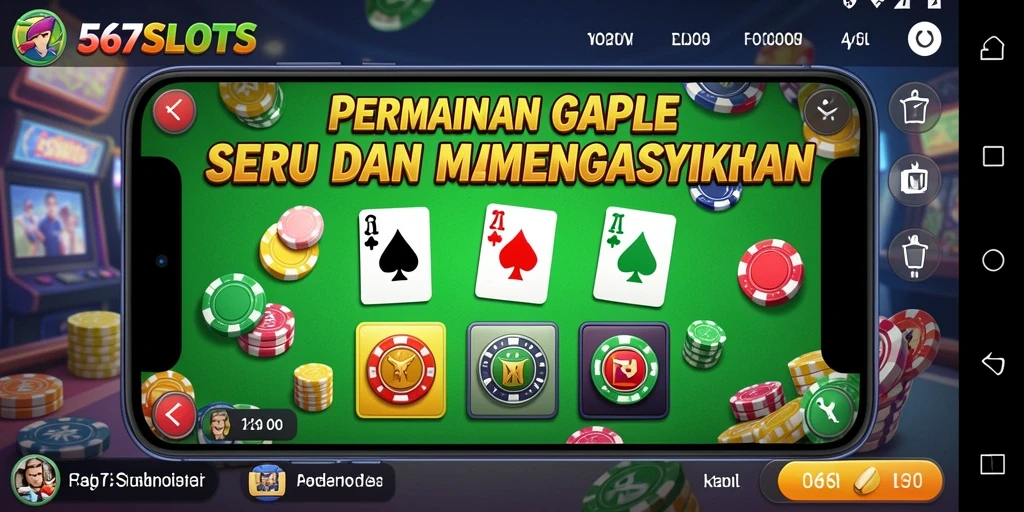Screenshot gameplay 567SLOTS yang menampilkan keseruan bermain Gaple.