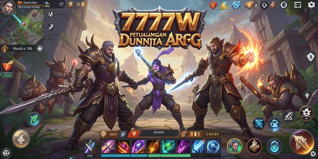 Tampilan screenshot gameplay ARPG 7777W dengan aksi seru.