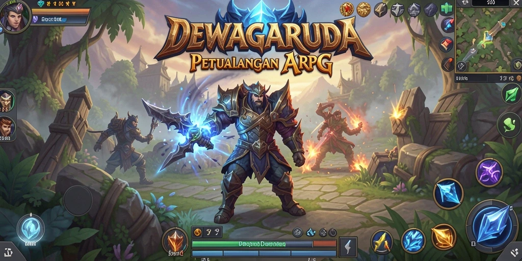 Tampilan aksi spektakuler dalam gameplay DEWAGARUDA.