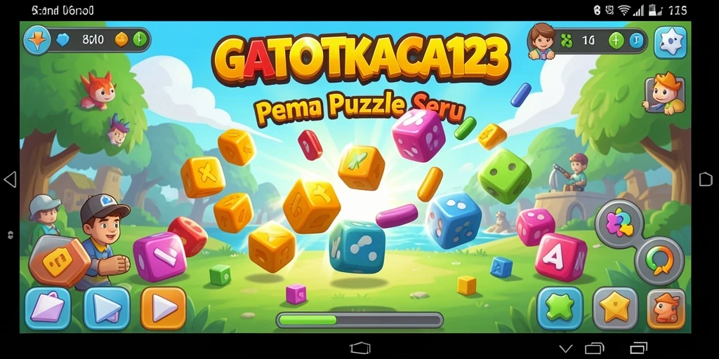 Screenshot gameplay GATOTKACA123 yang menampilkan tantangan puzzle.