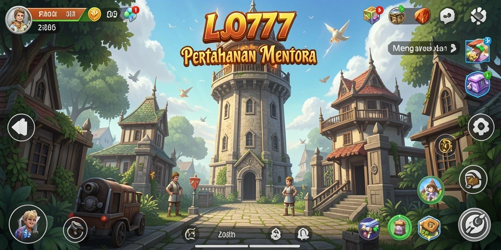 Gameplay menara pertahanan yang penuh aksi dan strategi.