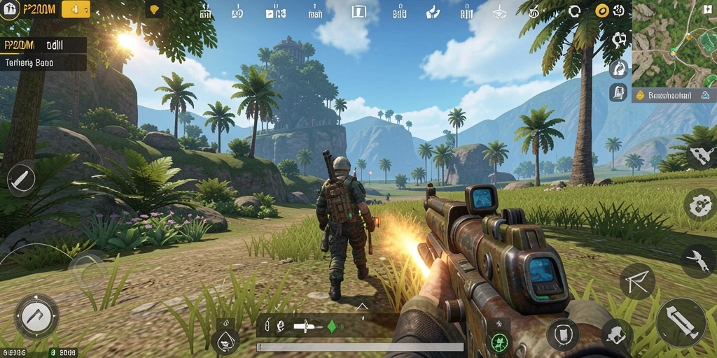 Tampilan gameplay P200M yang memukau dalam dunia terbuka.