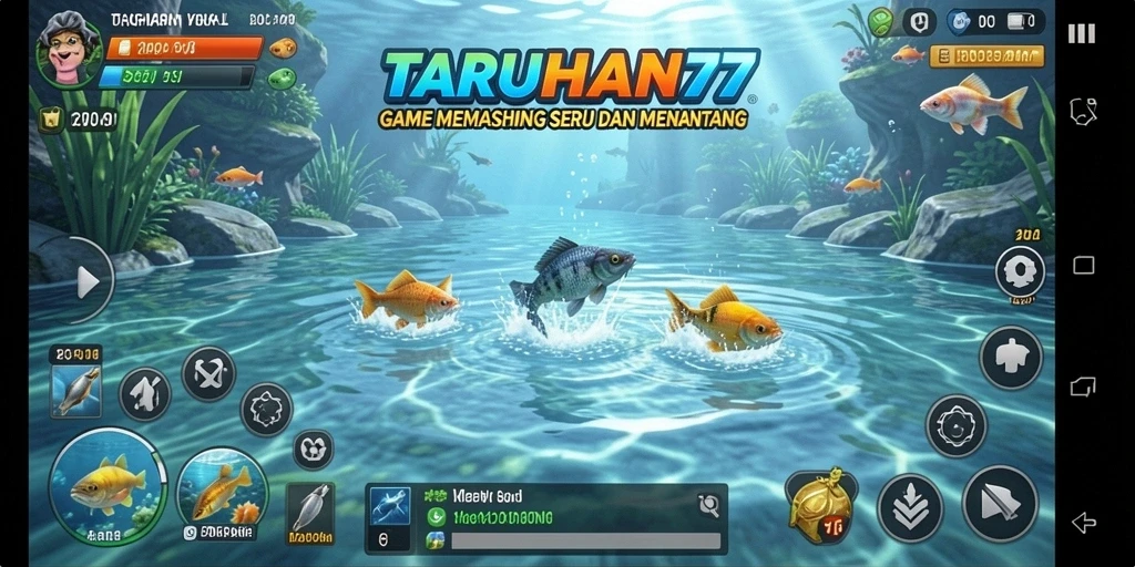 Screenshot gameplay TARUHAN77 yang menampilkan teknik memancing yang menarik.